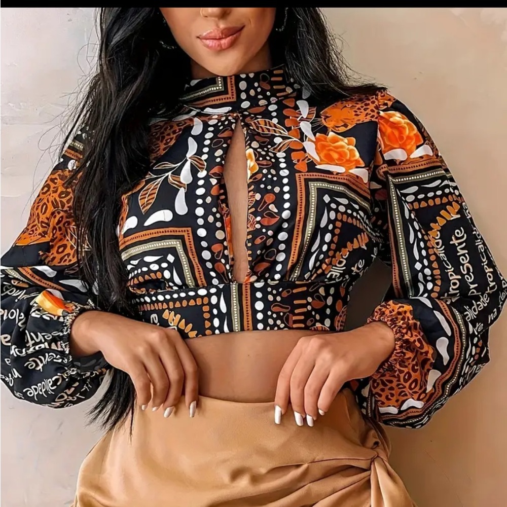 Orange crop top